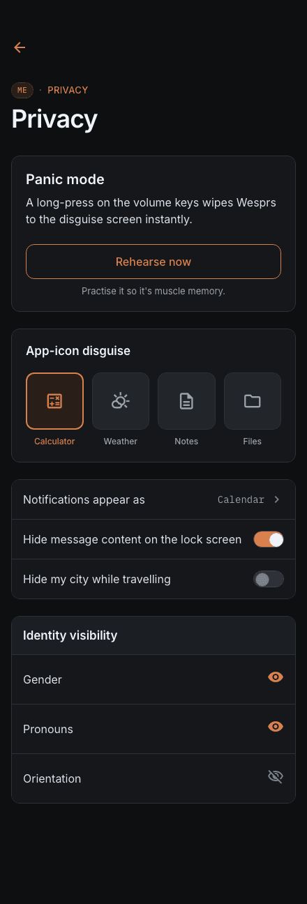 The honest-limits banner is in the app, not buried in a policy.